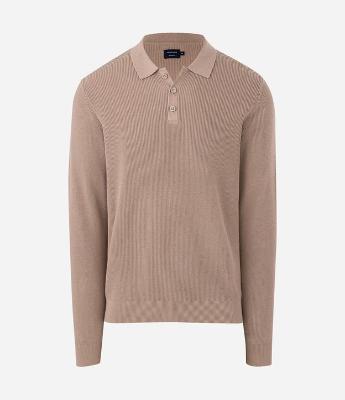 Suéter Texturizado com Gola Polo