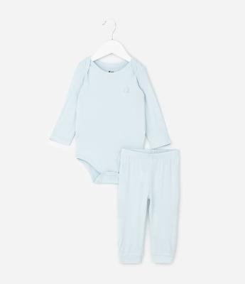 Conjunto Infantil Térmico Body e Calça – Tam 0 a 18 Meses