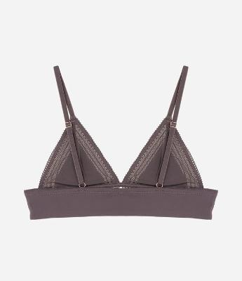 Sutiã Top em Microfibra com Detalhes em Renda