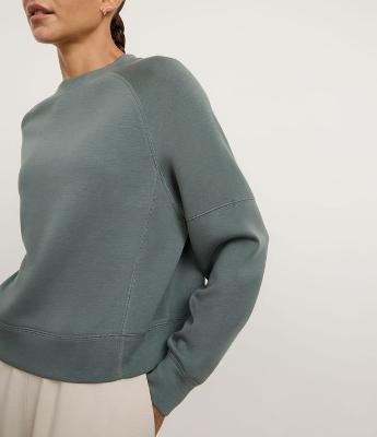 Blusão Regular em Modal com Trançadeira