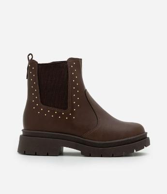 Bota Chelsea Infantil com Detalhes Dourados – Tam 28 a 35