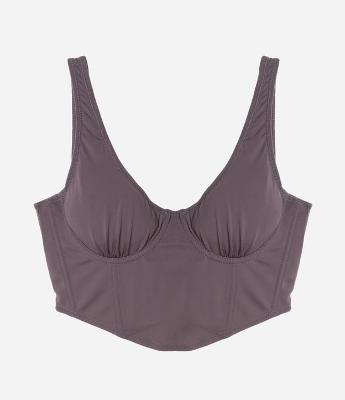 Corset em Microfibra com Aro e Sem Bojo