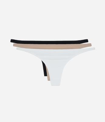 Kit 03 Calcinhas String Fio em Microfibra com Corte a Fio