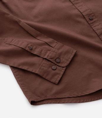 Camisa Manga Longa em Sarja com Bolsos Frontais