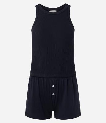 Pijama Curto em Ribana com Regata Básica e Short