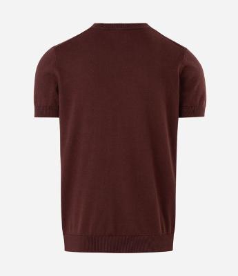 Camiseta Manga Curta Efeito Tricô Texturizado Gola Padre