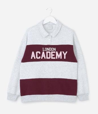 Casaco Infantil com Lettering London Academy – Tam 7 a 16 Anos