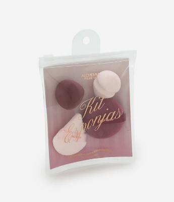 Kit com 4 Esponjas de Maquiagem em Formatos Diferentes Alchemia