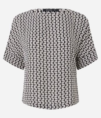 Blusa em Chiffon Pied-de-poule