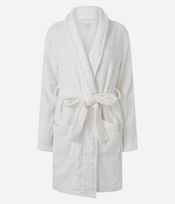 Roupão Quentinho em Fleece com Amarração na Cintura