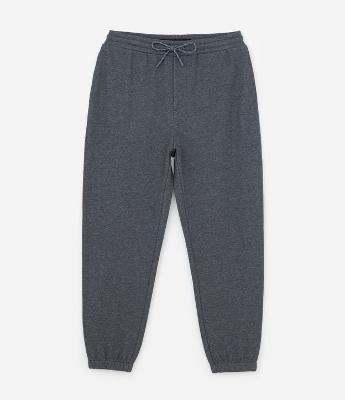 Calça Jogger em Moletom com Cós Elástico e Cordão