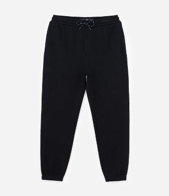 Calça Jogger em Moletom com Cós Elástico e Cordão