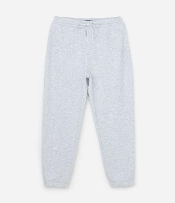 Calça Jogger em Moletom com Cós Elástico e Cordão