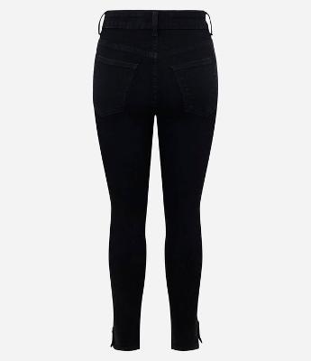Calça Skinny em Sarja com Cintura Alta
