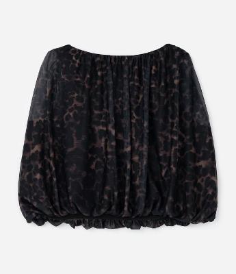Blusa Balonê em Tule Animal Print Curve & Plus Size