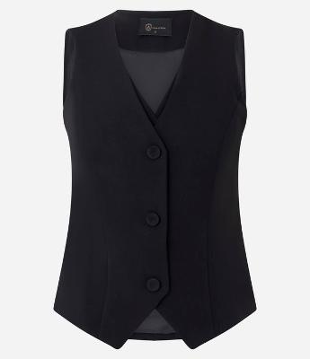 Colete de Alfaiataria com Sobreposição Dupla