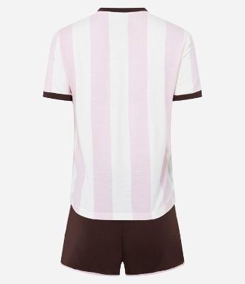 Pijama Curto em Viscolycra com Estampa de Listras e Bob Esponja