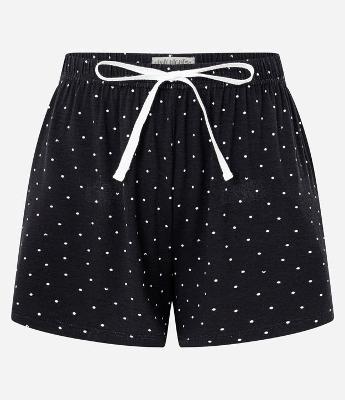 Short de Pijama em Viscose com Estampa Poa