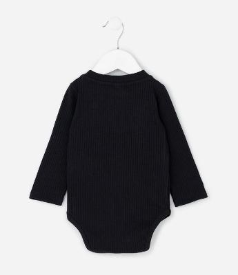 Body Infantil Texturizada com Gola Padre – Tam 0 a 18 Meses