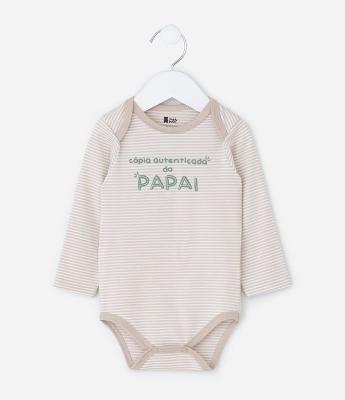 Body Infantil com Lettering Papai – Tam RN a 18 Meses