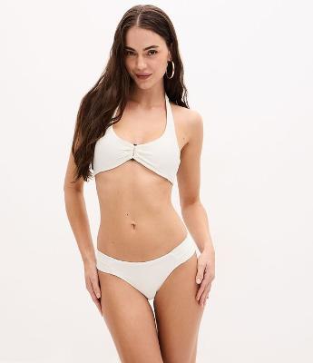 Biquíni Top Canelado com Amarração e Aviamento Central