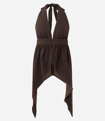 Blusa Frente Única com Barra Assimétrica