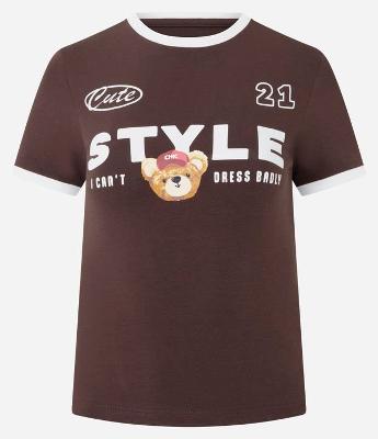 Camiseta New T-shirt com Estampa Urso Cute Style