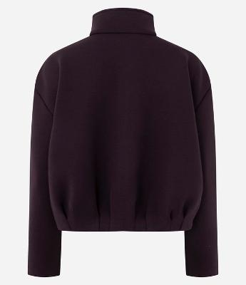 Casaco com Gola Alta e Zíper