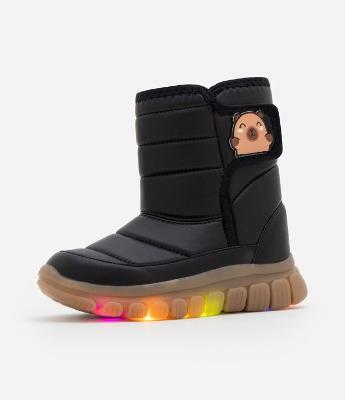 Bota Infantil Comfy com Patch de Capivara e LED – Tam 20 a 27