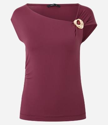 Blusa em Poliamida com Aviamento no Ombro