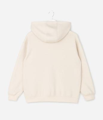 Casaco Infantil em Moletom Sem Felpa com Zíper e Lettering – Tam 5 a 14 Anos