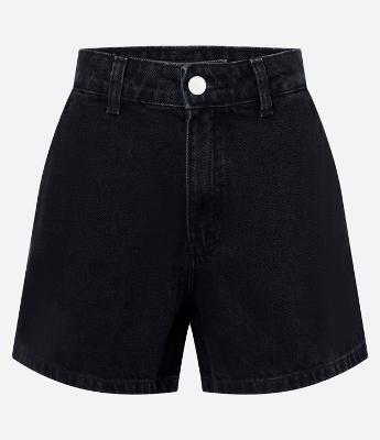 Short Evase em Jeans com Cintura Baixa