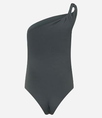 Body em Poliamida com Ombro Torcido