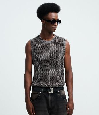 Regata Regular em  Estilo Tricô Ponto Aberto