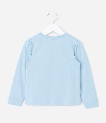 Pijama Infantil com Estampa de Coelhinho e Calça Poá – Tam 1 a 6 Anos