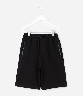 Bermuda Infantil com Zíper nos Bolsos – Tam 5 a 14 Anos