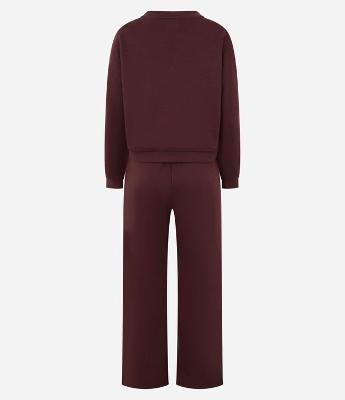 Pijama Longo em Moletom com Cava Desclocada