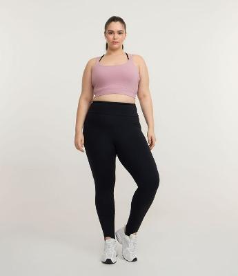 Calça Legging Esportiva com Tecnologia Dry e Pezinho Curve & Plus Size