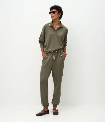 Calça Jogger em Moletom com Amarração na Cintura