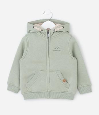 Jaqueta Infantil com Sherpa e Bordado – Tam 1 a 5/6 Anos