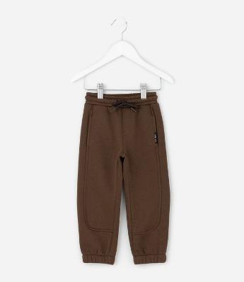 Calça Infantil em Moletom com Forro e Bolso Embutido- Tam 1 a 6 Anos