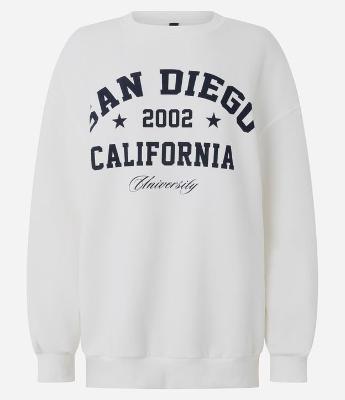 Casaco Fechado College em Moletinho com Lettering San Diego