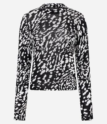 Blusa Regular em Tricô com Estampa Animal Print