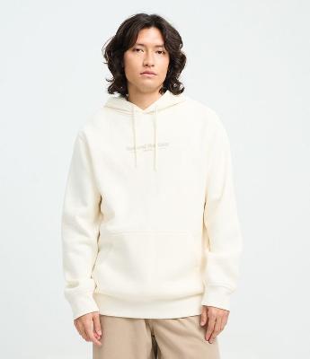 Blusão Moletom com Felpa e Lettering Natural Horizon Canguru