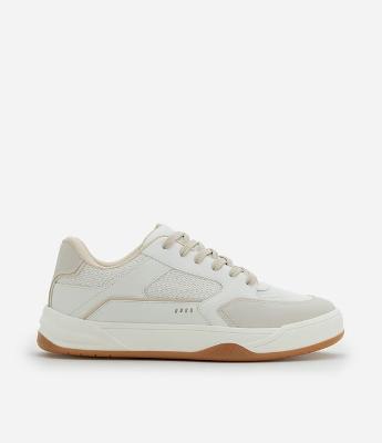 Tênis Sintético Street com Cadarço e Recortes