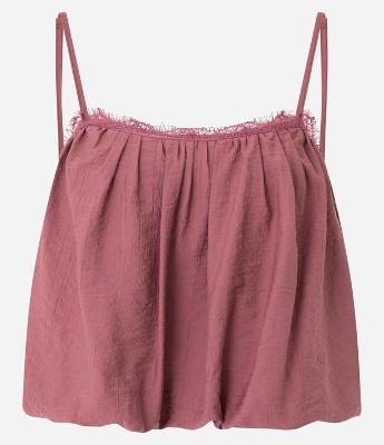 Blusa Balonê de Alcinha com Detalhes em Renda