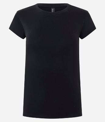 Blusa Básica Ajustada em Algodão com Gola Careca