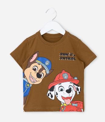 Camiseta Infantil com Estampa Patrulha Canina – Tam 2 a 6 Anos