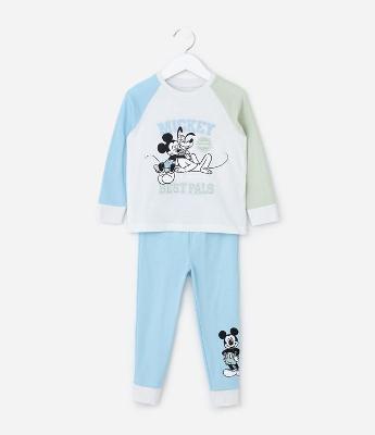 Pijama Infantil com Estampa Mickey e Pluto – Tam 1 a 4 Anos