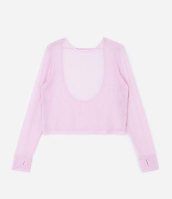 Blusa Esportiva em Tule com Decote Profundo nas Costas Curve & Plus Size